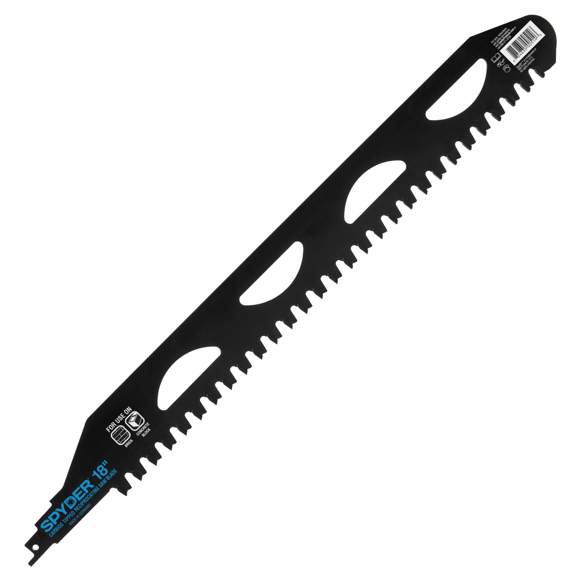 SPYDER Tungsten Carbide Tipped (TCT) Demolition, 18in. 2-Tpi Demolition Tct Reciprocating Saw Blade, Blade Length 18 in, Included (qty.) 1 Model# 200211